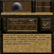 Steel helmet profile.