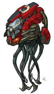 Squid mech concept art