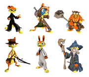 Dream mode Daxter characters