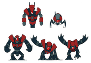 KG death bot-modeled gun course target concept art for Jak 3.