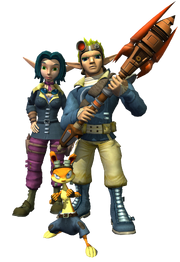 Jak, Daxter and Keira from TLF render