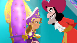 Izzy with Captain Hook