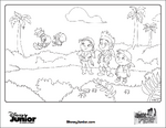 Jake and the NeverLand Pirates Coloring Sheet - Skully and Winger