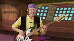 Bones (Kevin Hendrickson) as he appears in one of the closing musical numbers.