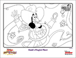 Jake and the NeverLand Pirates Summer Coloring Sheet - Hook's Playful Plant