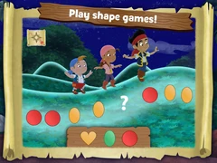 Jake and his crew traversing the Rolling Hills in "Jake's Never Land Shapes and Patterns