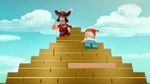Hook and Smee as they appear in the spinoff Jake's Buccaneer Blast
