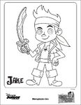 Jake and the NeverLand Pirates Coloring Sheet - Jake