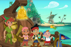 Peter with Jake and his crew at the end of "Jake's Heroic Race" 