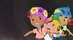 Izzy wearing a helmet.