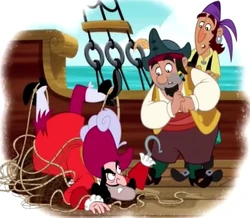 Sharky and Bones with Captain Hook in "After a While, Crocodile