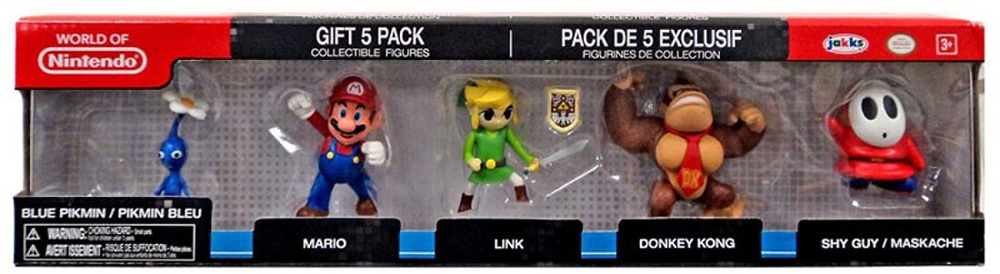 Jakks Pacific Nintendo Super Mario and Bowser Jr 2.5-in Figure Set 5-Pack