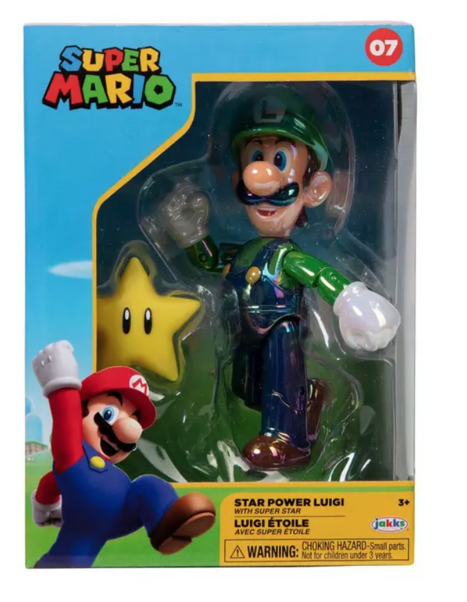 NITENDO SUPER MARIO - SET FIGURINE MARIO STAR POWER 10 CM