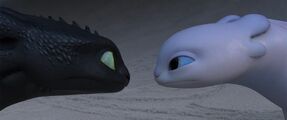 Toothless and light fury httyd3