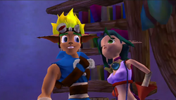 Jak siendo halagado por Keira.