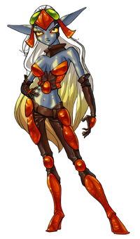 Maia Acheron durante Jak y Daxter: El Legado de los Precursores.