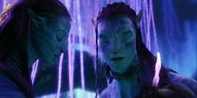 Jake y Neytiri vinculándose