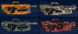 Typy miotaczy FD-3; po lewej: VESYPURE I i STERILATOR II, a po prawej: BUSHBOSS III i IV