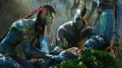 Neytiri i Jake nad umierającym Tsu'tey'em