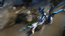 Tsu'tey volando en su Ikran