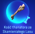 Kość thanatora ze skamieniałego lasu