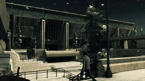 Main entrance exterior shot, as seen in Blood Stone.
