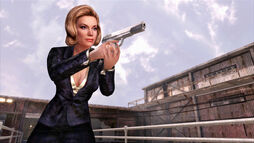 Pussy Galore as she appears in Goldeneye 007 reloaded videogame as DLC.