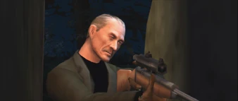 Krilencu (with the likeness of Fred Haggerty) attacks the gypsy camp.