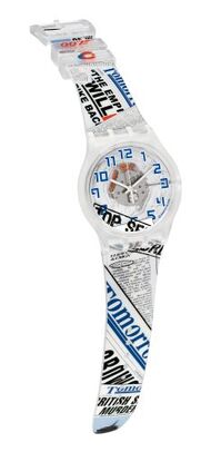 Elliot Carver inspired wristwatch from the "007 Villain Collection" by Swatch.