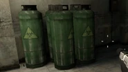 Large cylinders of Goldfinger's gas.