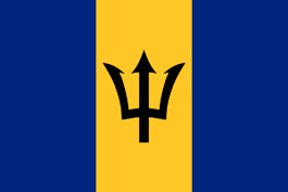 The flag of Barbados.