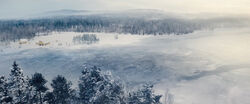 Frozen lake