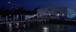 Ocean Exotica warehouse exterior shot, as seen in Licence to Kill