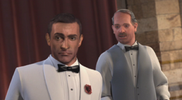 The introduction of James Bond in the game's first cutscene.