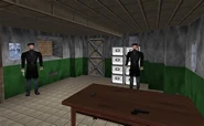 The room of interrogation in the level Archives.
