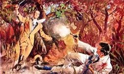 Bond shooting down Scaramanga