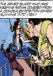 Fatima's buttocks being displayed in the panel