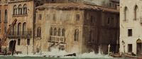 The destruction of the building on the Grand Canal in Venice.