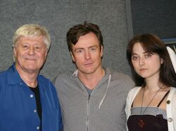 Toby Stephens with director Martin Jarvis (FRWL radio drama)