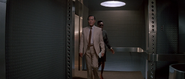 Upper deck corridor, leading from meeting-room to staircase. As seen in A View to a Kill (1985).