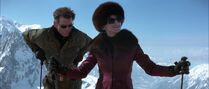 Bond and Elektra take to the slopes.