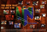 Nintendo 64 ad, featuring various other games