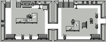 Composite image of Moneypenny and M's office in James Bond 007 (1998 game).