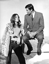 Diana Rigg et George Lazenby durant le tournage du film.