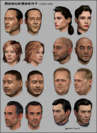 Character head renders during development.