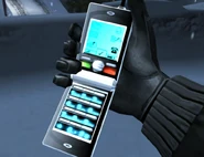 Cellphone from the GameCube variant of Nightfire (2002).