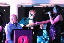 Q The Music perform to Peter Lamont as part of the Bondstars event "Celebrating the work of Peter Lamont"