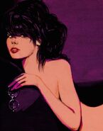 Nannette Norrich, as depicted in Michael Gillette's cover for the German edition of Nobody Lives Forever.