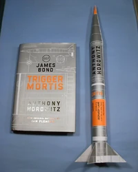 Completed model Vanguard TV-0 alongside the UK hardback edition.