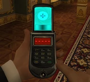 PDA with decryptor functionality active. As seen in the PC variant of Nightfire (2002).